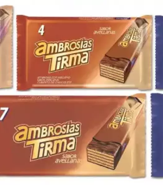 Offre de lot stock de gaufres sucrées enrobées de chocolat